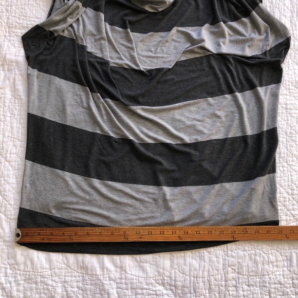 CAbi Gray Striped Cowl Neck Sleeveless Soft Tank - Picture 7 of 9